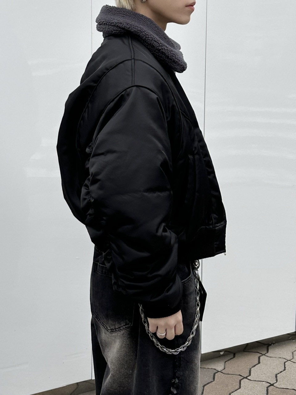 大阪店WEB限定【Chikashitsu +】cropped mustang bomber jacket | OUR