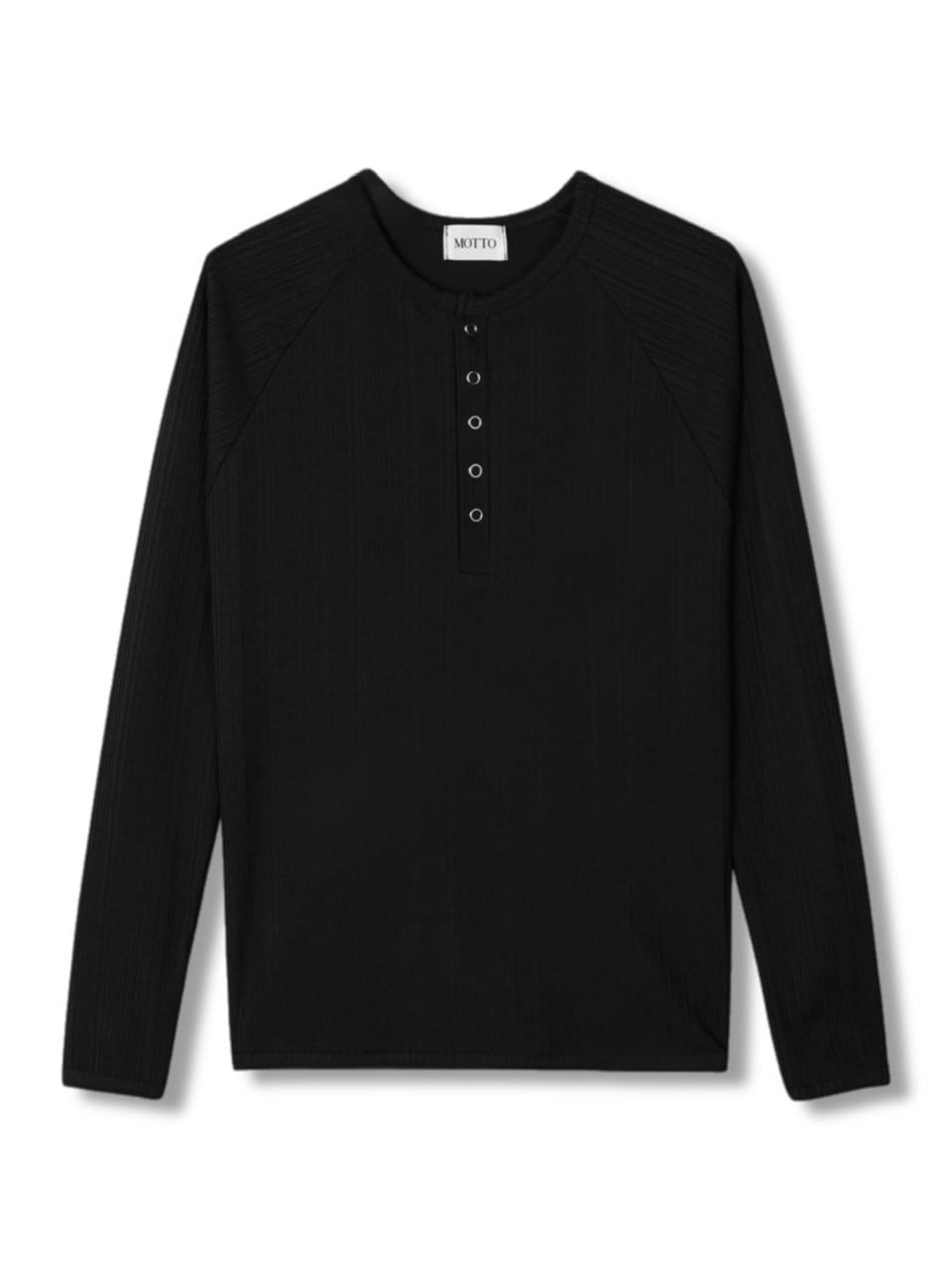 東京店WEB限定受注制【Chikashitsu +】snap rib henley neck tee