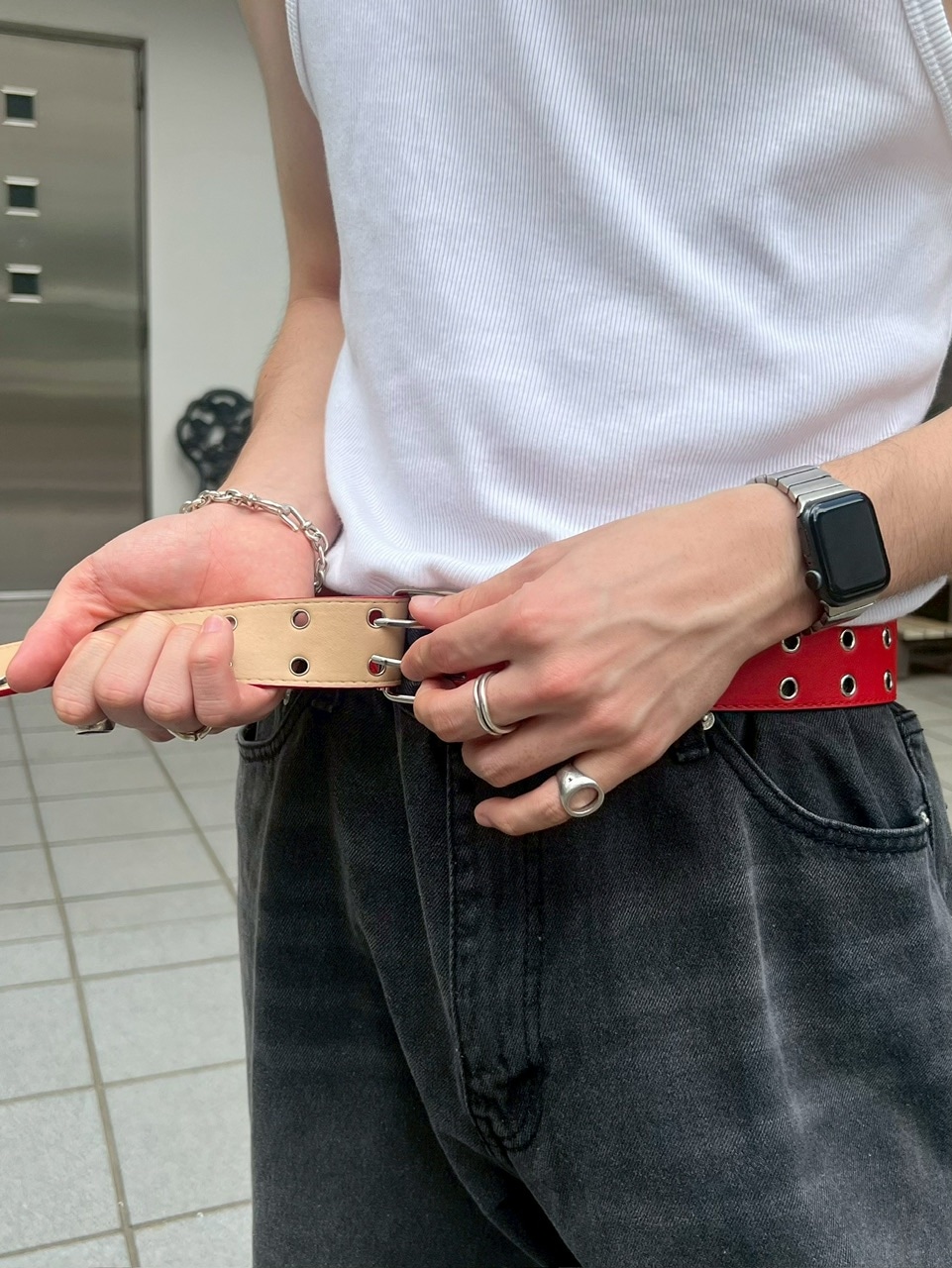 受注制【Chikashitsu +】eyelet belt (4color) | OUR BRAND