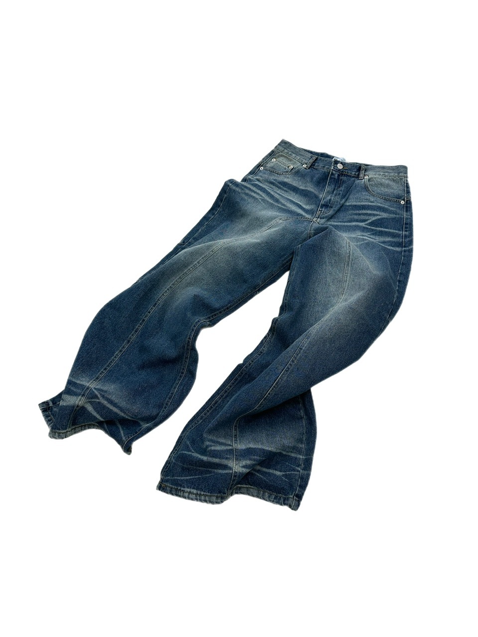 大阪店WEB限定受注制【Chikashitsu +】back snap wide flare denim