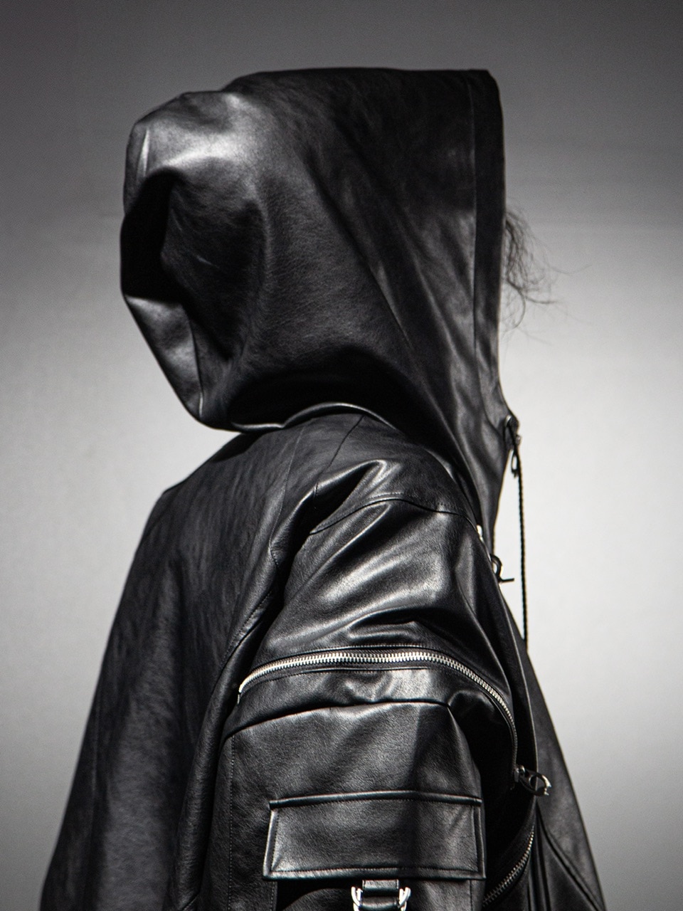 DIG YOUR OWN GRAVE】LEATHER ZIP HOODY / 【ディグユアオウングレイブ