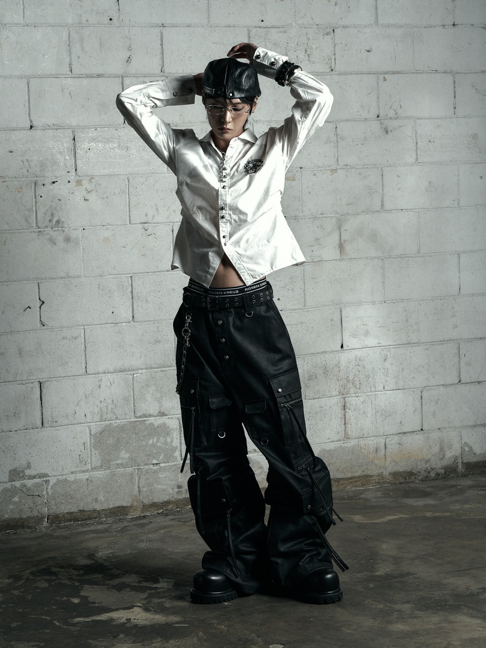 Rosen Kreuz】BACK CROSS CROPPED SHIRT | OUR BRAND,Rosen Kreuz