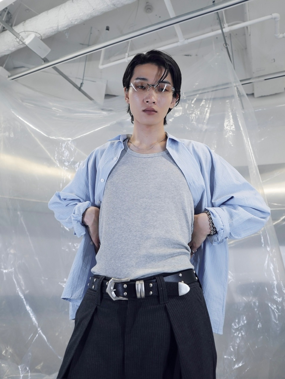 CS】STUDS LEATHER BELT | OUR BRAND,Chikashitsu +,CS | PRESSING WEB