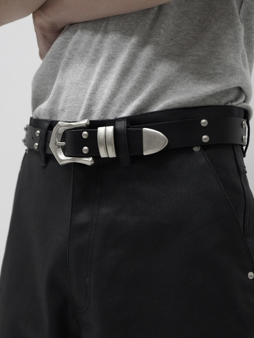CS】STUDS LEATHER BELT | OUR BRAND,Chikashitsu +,CS | PRESSING WEB