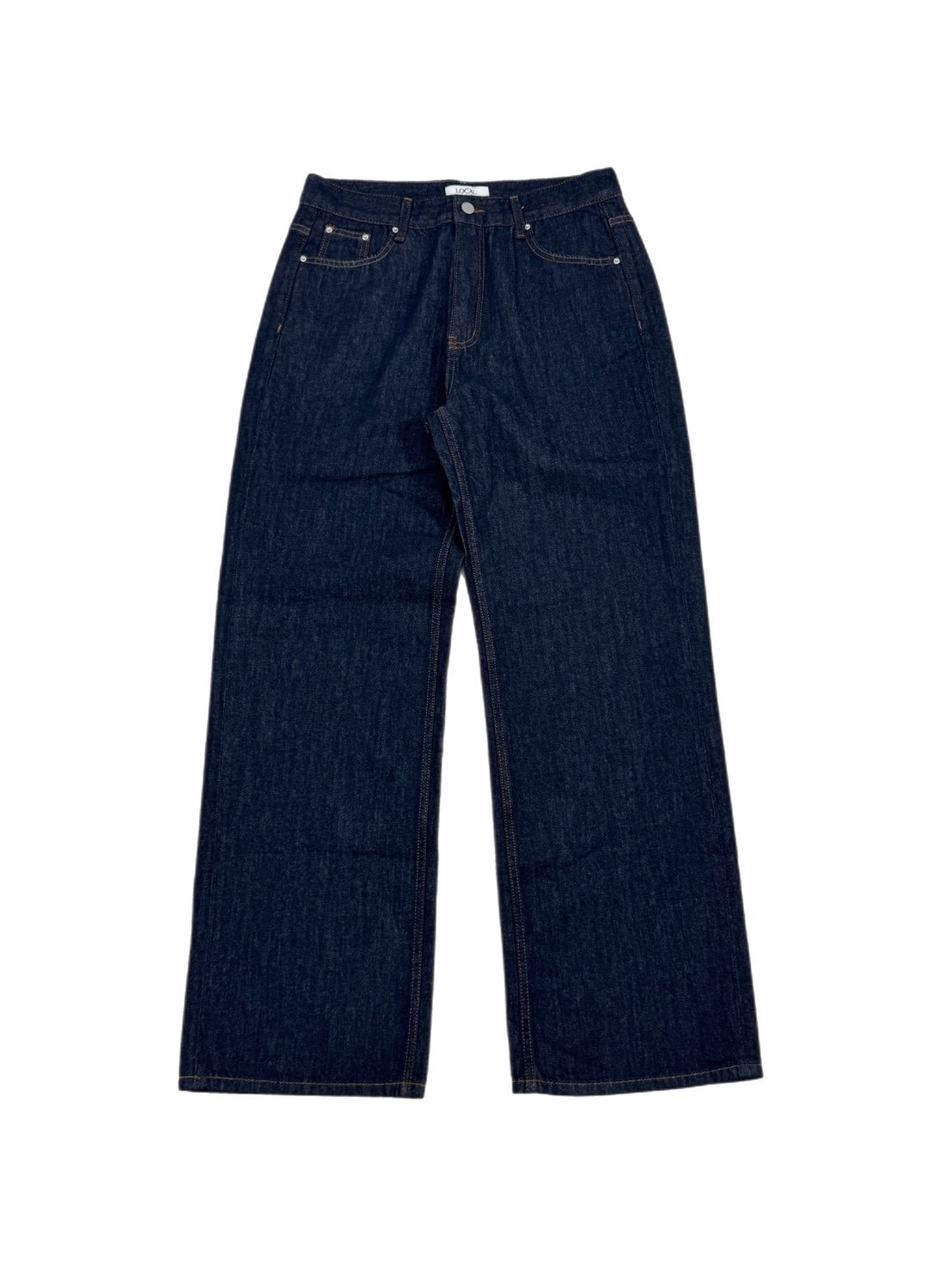 受注制【Chikashitsu +】semi wide rigid denim pants