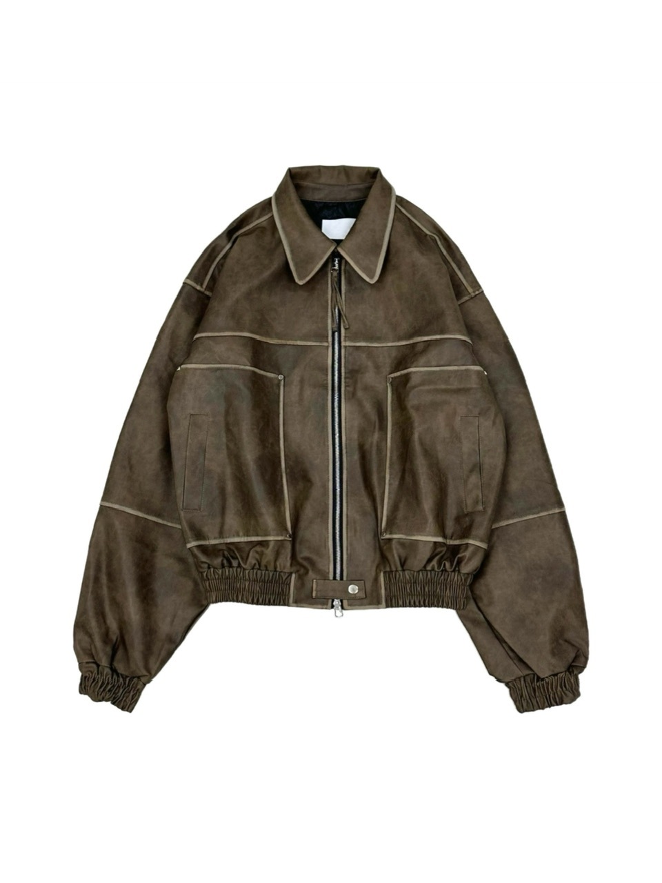 大阪店WEB限定受注制【Chikashitsu +】washing vegan leather jacket