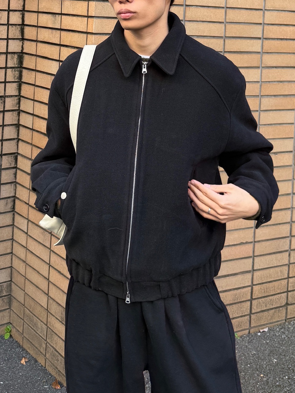 東京店WEB限定受注制【Chikashitsu +】cropped wool zip jacket