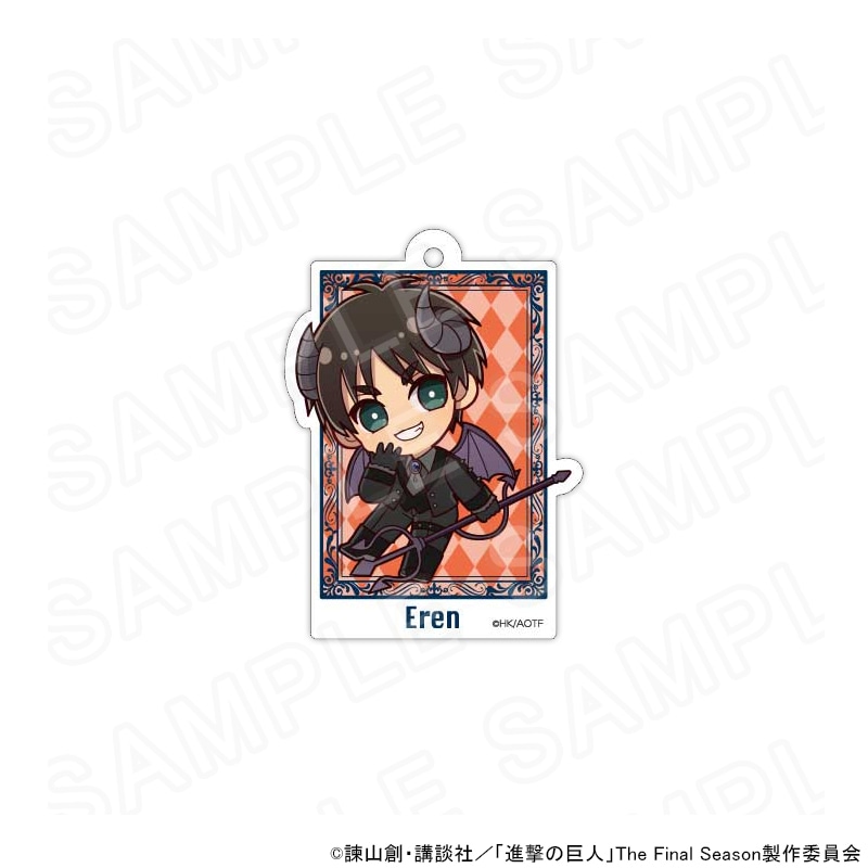 進撃の巨人 ミニキャラアクリルキーホルダー 天使と悪魔Ver. エレン