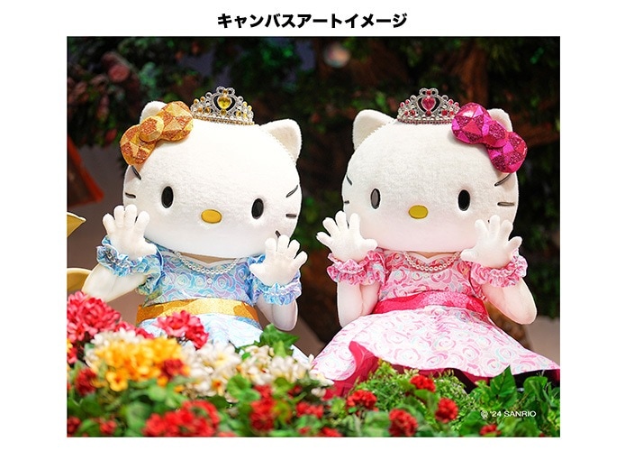 推しキャラ工房】ハローキティ50周年⑧ 【ハンドタオル・キャンバス