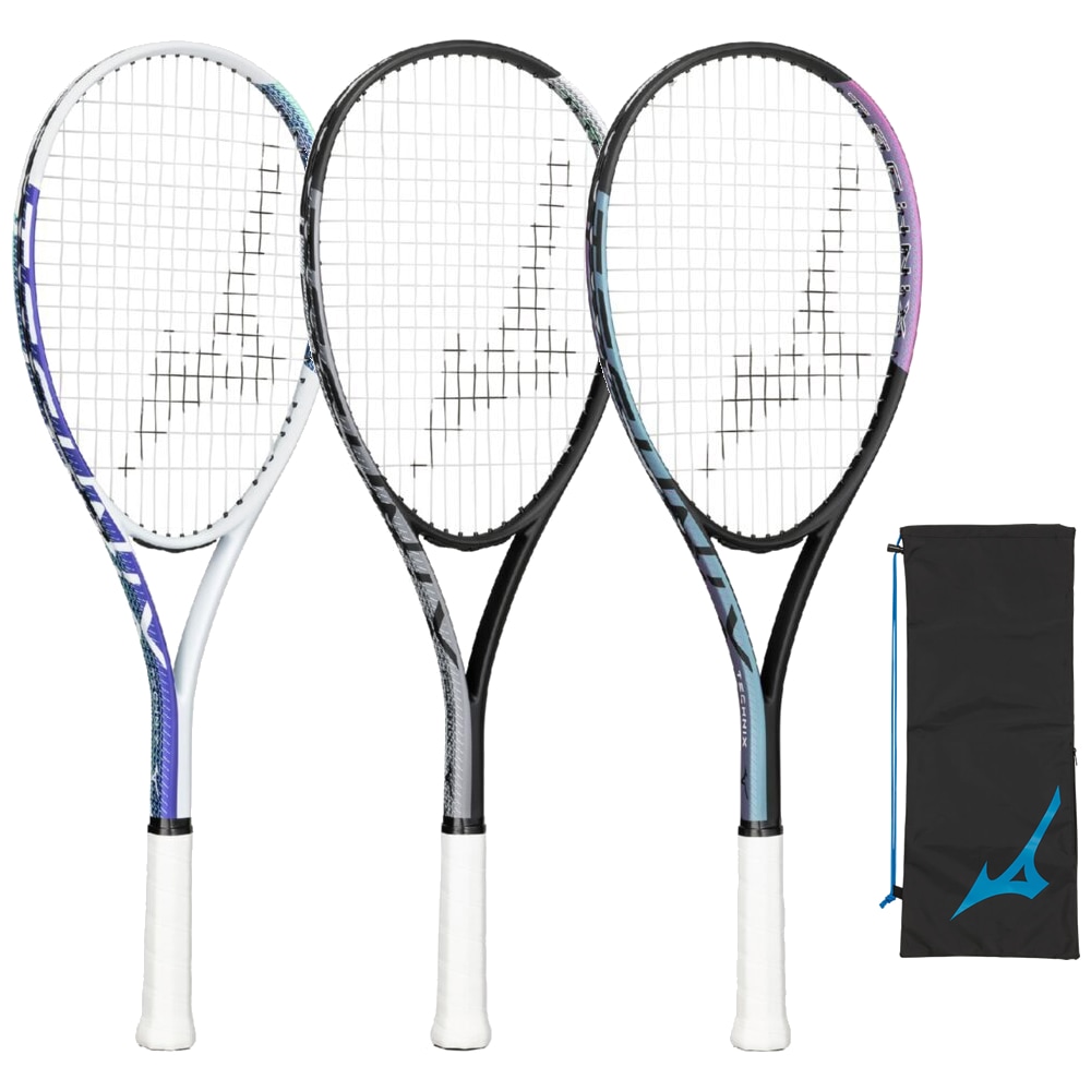 1本 ソフトテニス ラケット ミズノ MIZUNO ガット張り上げ済