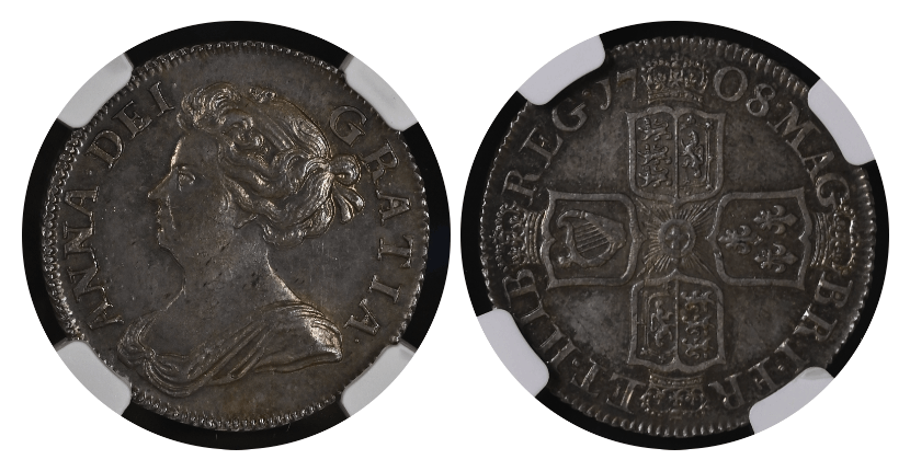 MS63】1708年 イギリス アン女王 1シリング銀貨 | すべての商品