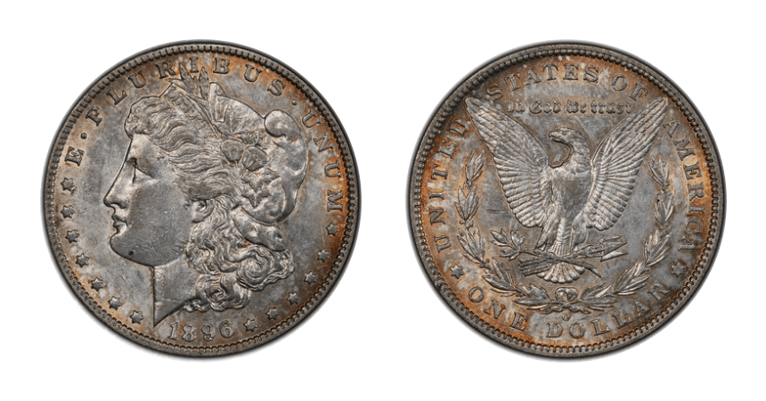 AU55】1896年 アメリカ モルガンダラー 1ドル銀貨 | すべての商品