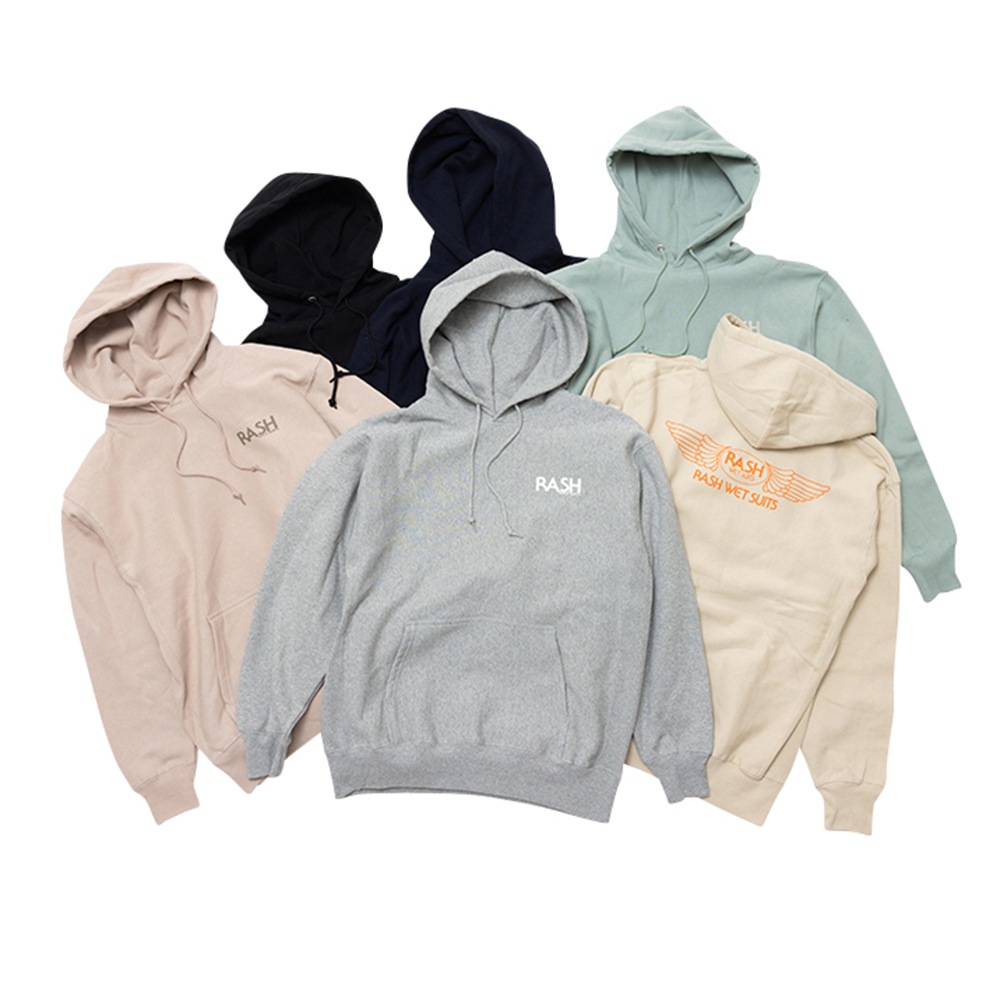 2025 RASH 羽バックプルオーバーパーカー | アパレル | RASH WETSUITS