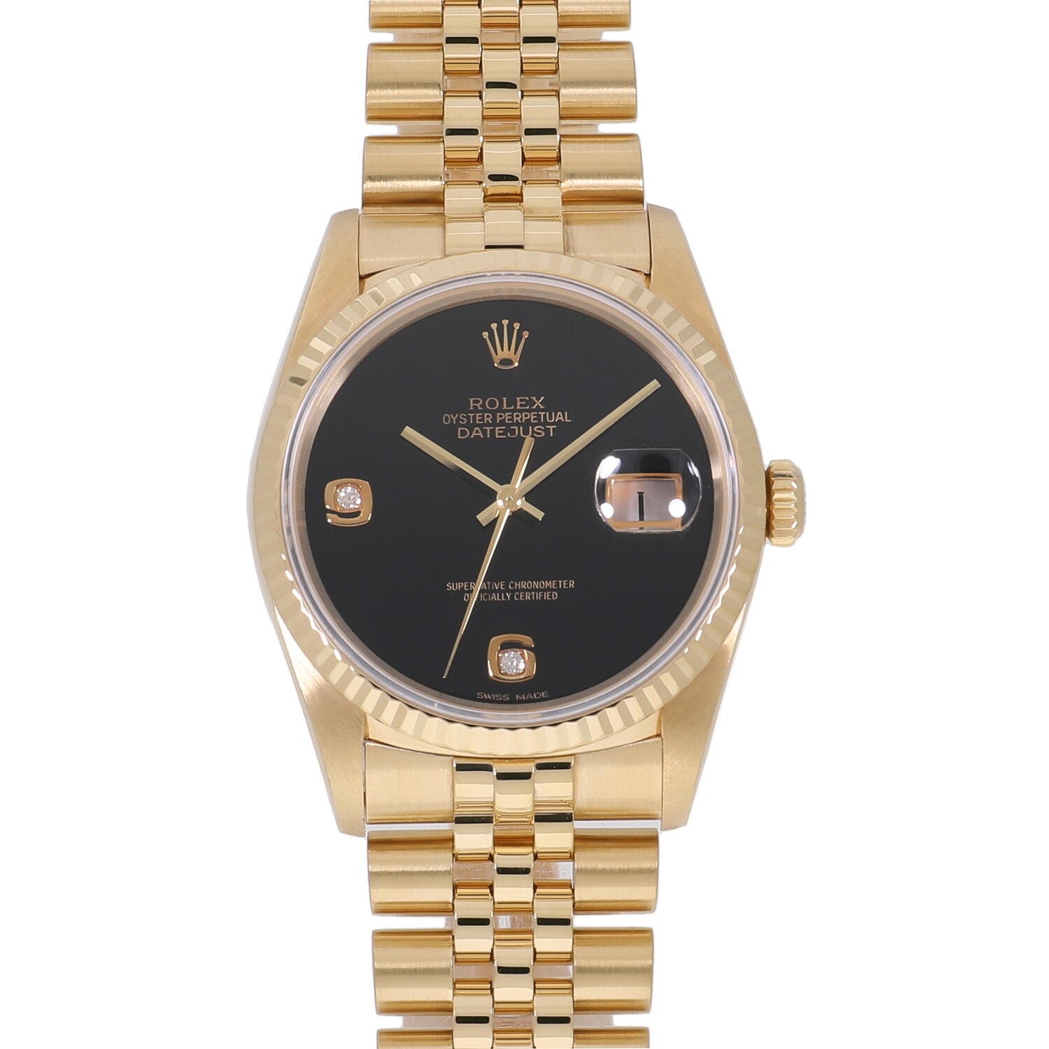 R7020 | [中古]ロレックス デイトジャスト 16238 2BR T番 オニキス×2P