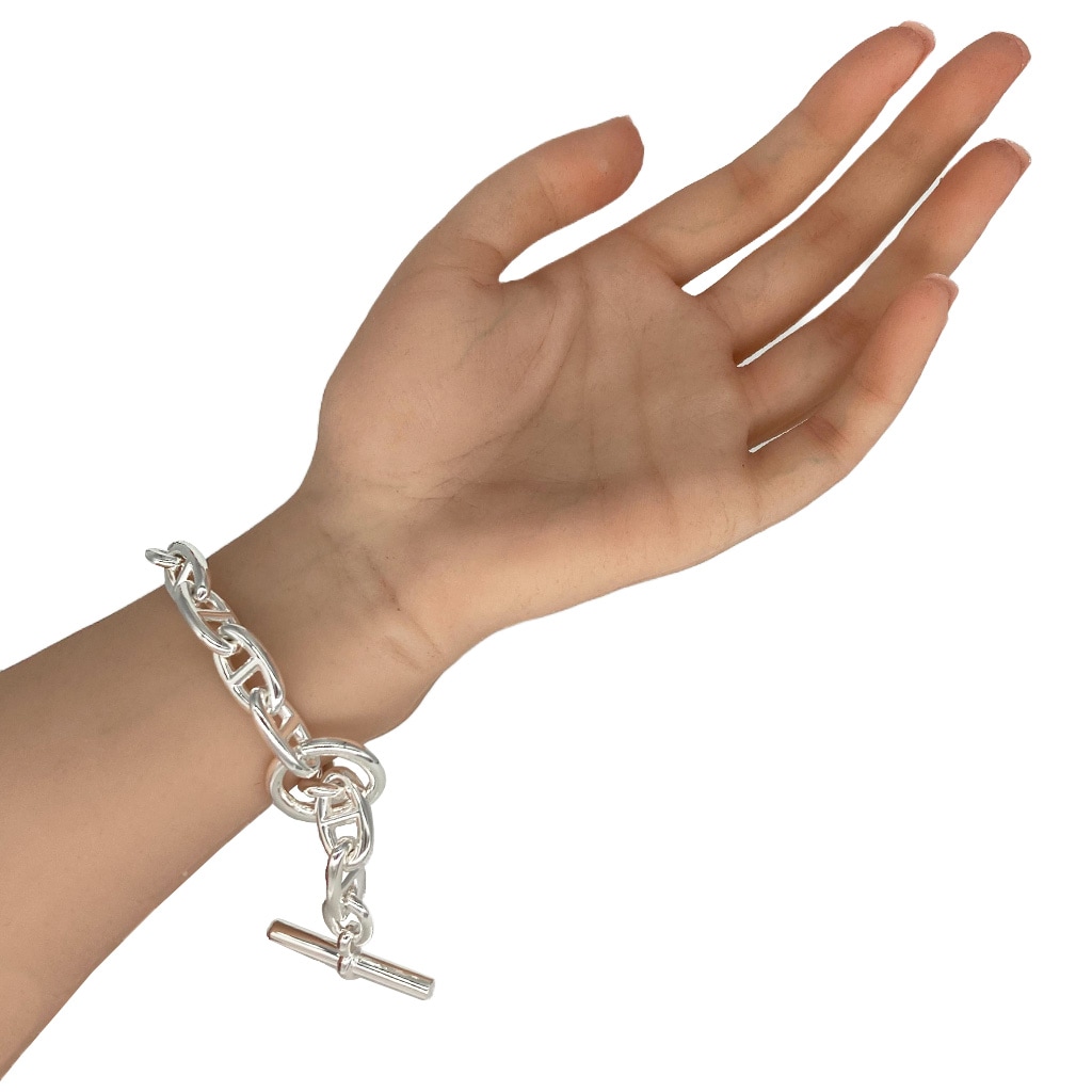 H5095 | [新品]エルメス シェーヌダンクル GM 14コマ シルバー | 中野