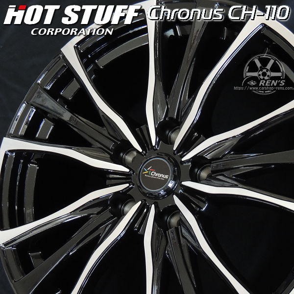 送料無料 新品アルミホイール4本 クロノス CH-110 メタリックブラック