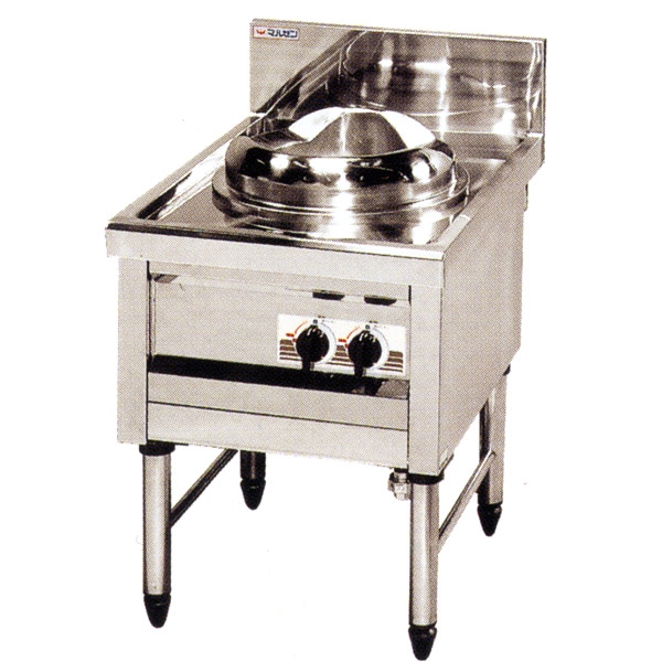 マルゼン 中華レンジ 内管式 イタメタイプ 1口レンジ 幅580×奥行750×高