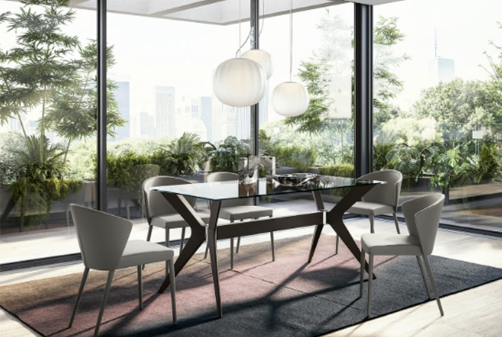 ダイニングテーブル Calligaris(カリガリス) TOKYO(トウキョウ) ガラス