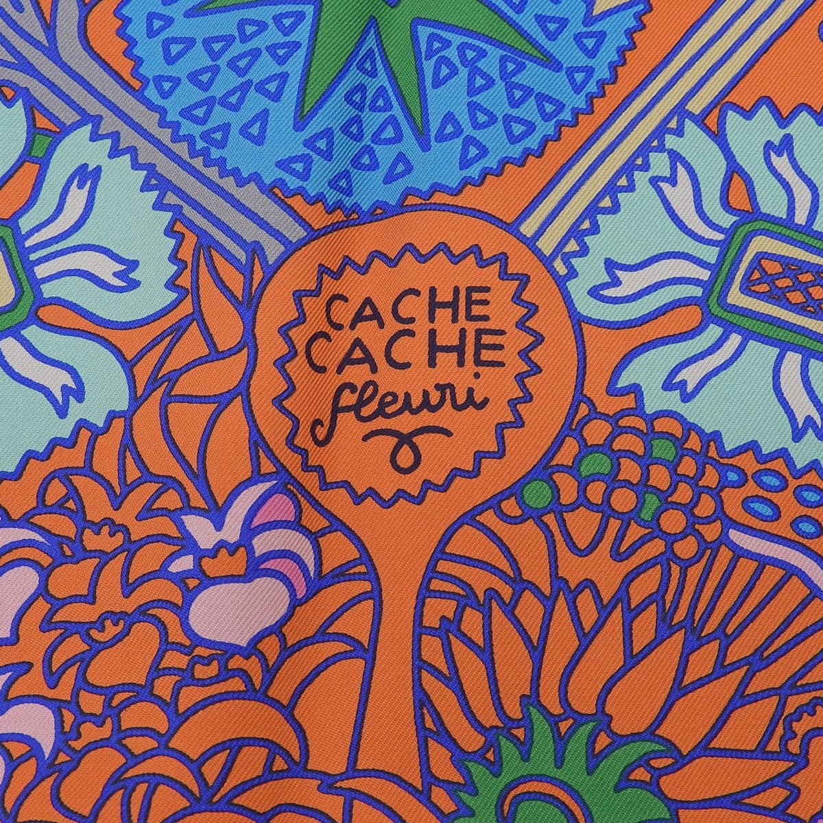 エルメス HERMES カレ90 Cache Cache Fleuri カシュカシュフルリ 大判