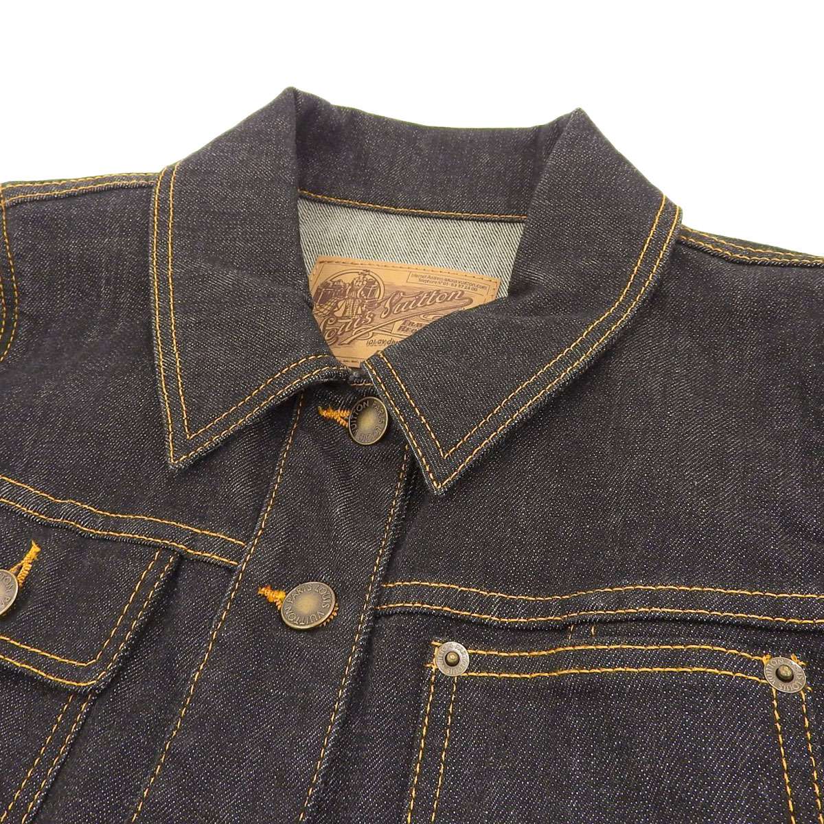 ルイヴィトン LOUIS VUITTON デニムジャケット コットン ブラック 36