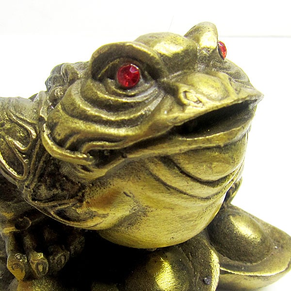 銅製元宝蛙、小 265 【送料無料】（沖縄700円）｜三脚,蟾蜍,置物,蛙