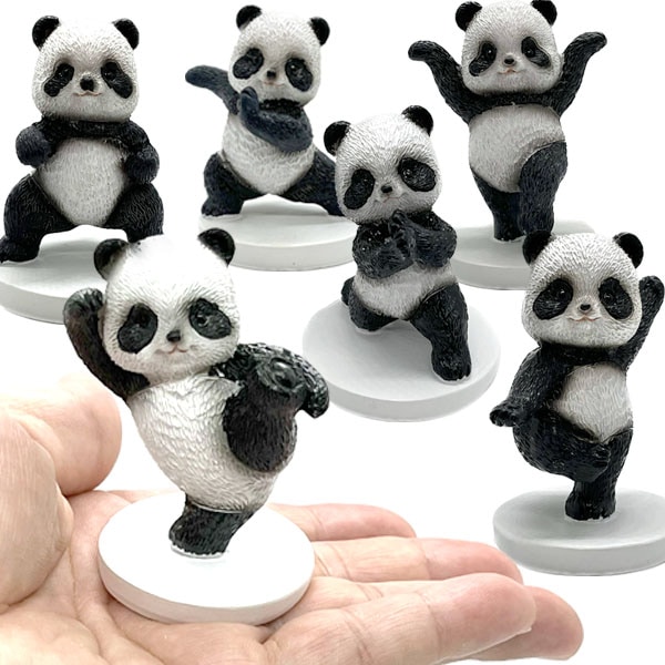 ミニ樹脂カンフーパンダ【6種類】 ｜フィギュア,人形,panda,ぱんだ