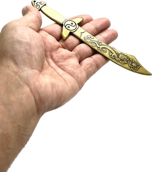 銅製魔除け【八卦刀】【太扱剣】 16cm ネコポス便なら【送料無料