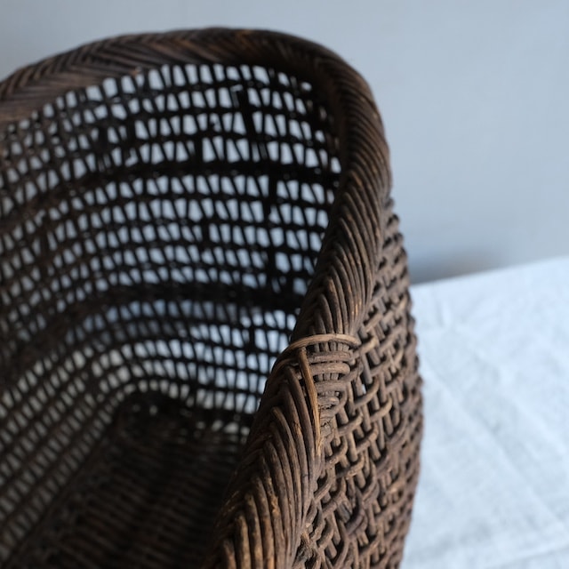 断*離様 古いあけび蔓の収納かご 山仕事 古道具 古民具 断*離様 古い