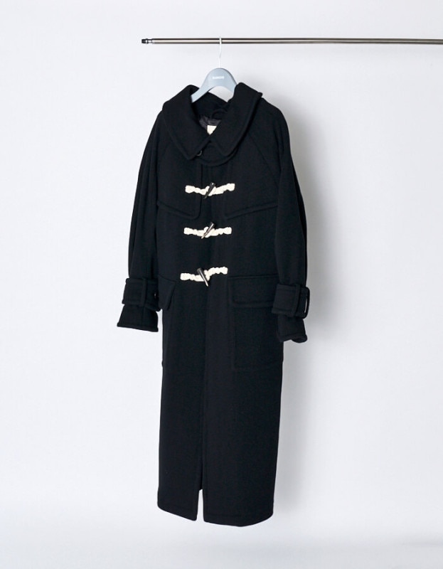 Herringbone Duffle Coat / red | OUTERS,COAT | RUMCHE OFFICIAL