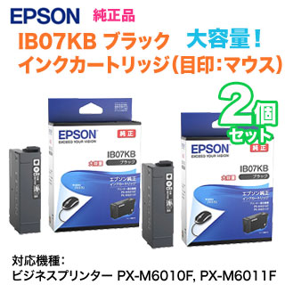純正品 2個セット】 EPSON／エプソン 純正インクカートリッジ IB07KB