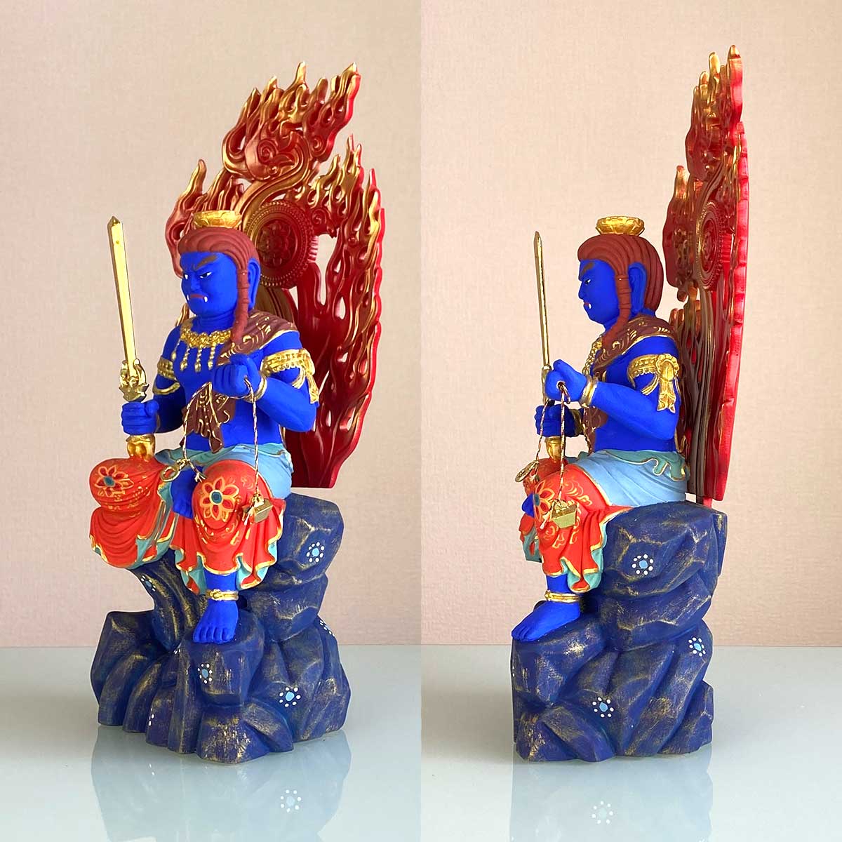 不動明王 仏像 極彩色｜魔除け・災難除け・心の迷いを断ち切る守護仏