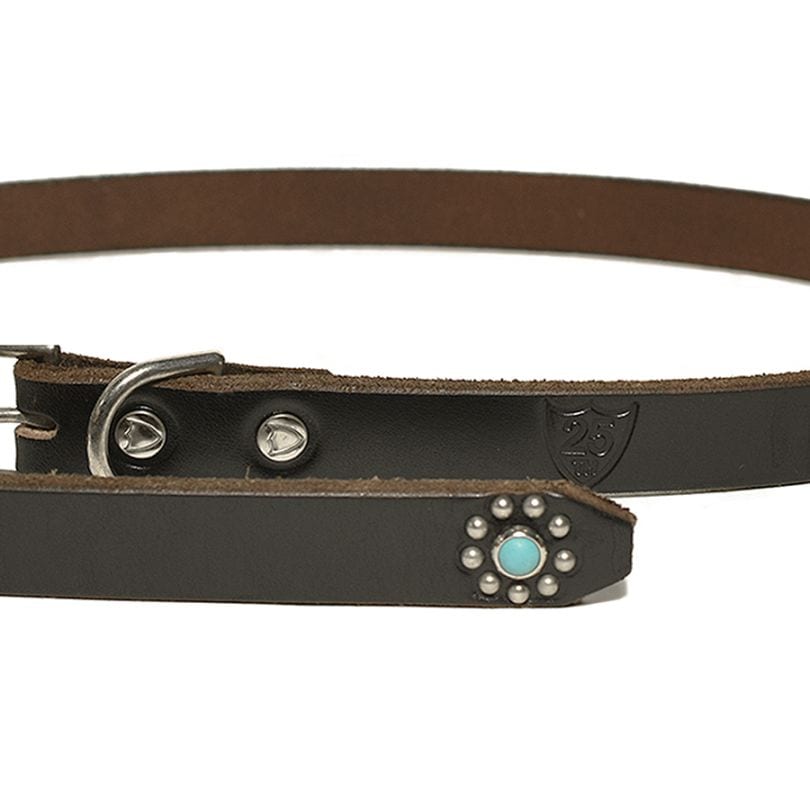 HTC Belt #25th 1Point End Flower Turquoise 0.75 : STANDARD