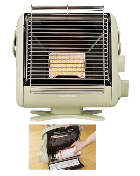 岩谷 ガスストーブ ポータブルタイプ＜マイ暖＞CB-STV-MYD2,【電池