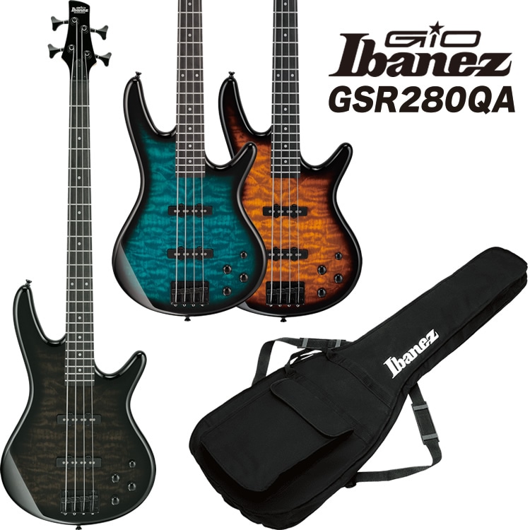 GIO Ibanez ジオアイバニーズ エレキベース GSR280QA (ソフトケース