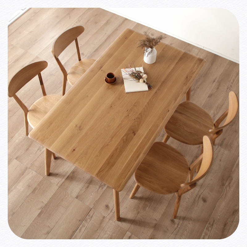 ホワイトオーク無垢材 ダイニングテーブルセット ジャーニー 150cm