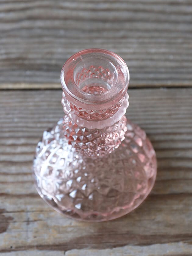 GOODWILLガラスキャンドルホルダーELEGANTピンク10cm ～ サラグレース