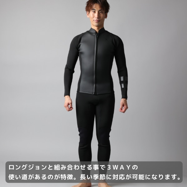 HURLEY ハーレー ADVANTAGE PLUS 2MM ZIP JACKET ロング ジャケット