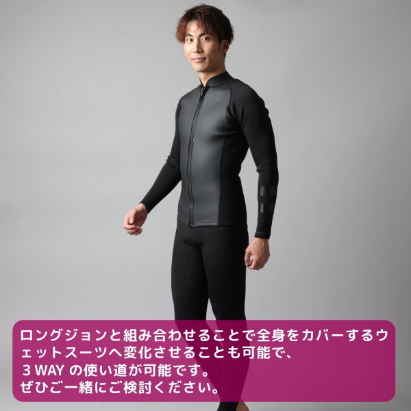 HURLEY ハーレー ADVANTAGE PLUS 2MM ZIP JACKET ロング ジャケット