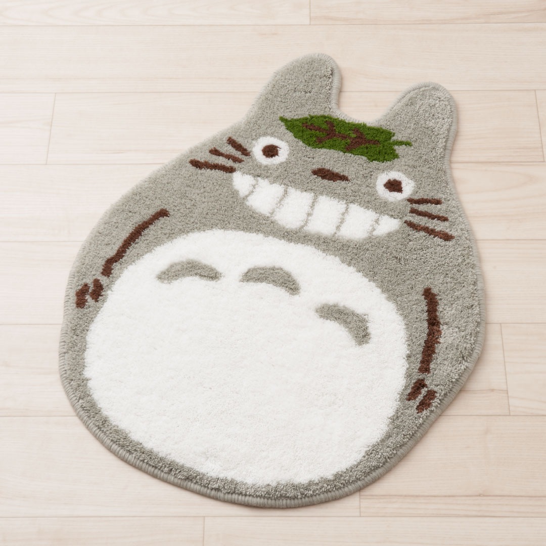 となりのトトロ ゆっくり アクセントマット 約65×48cm グレー