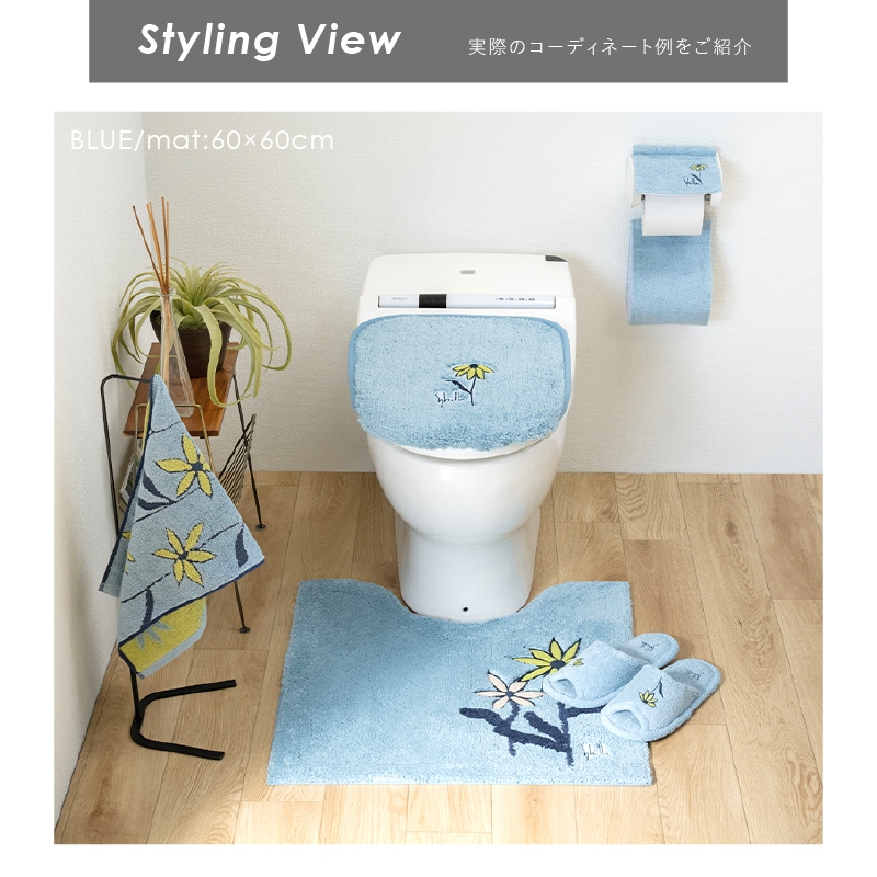 シビラ レジェンダ ハンドタオル 約34×80cm ブルー/ベージュ