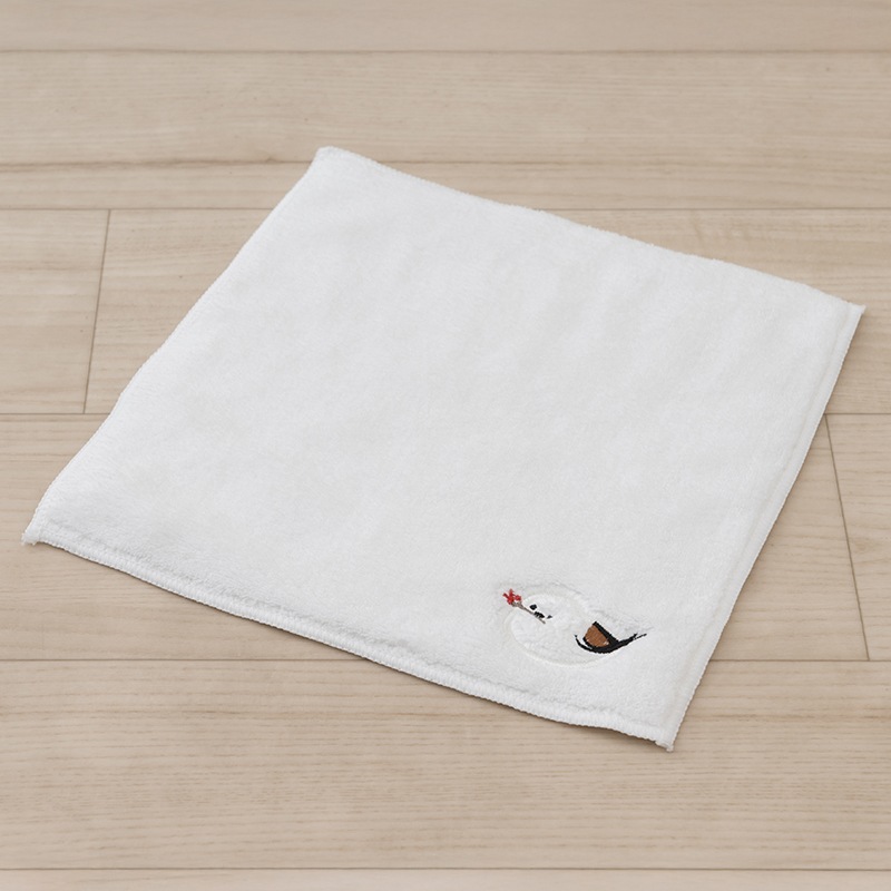 SDS シマエナガちゃん ミニタオル 約25×25cm ブルー/ホワイト