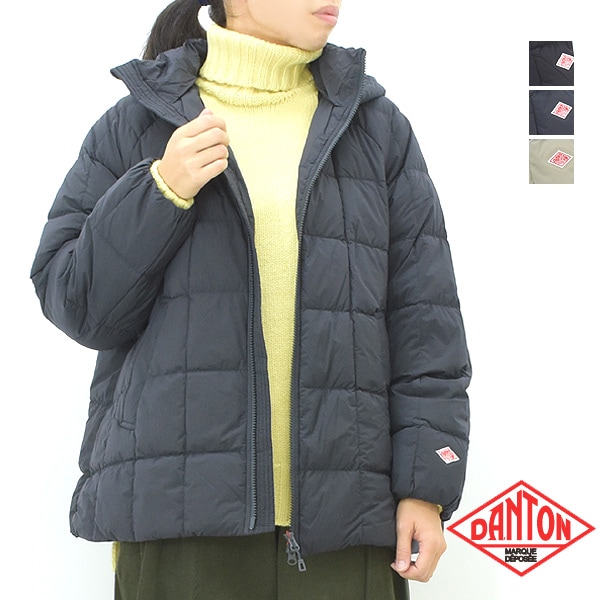 DANTON ダントン ミドルダウンAラインフーデッドジャケット DT