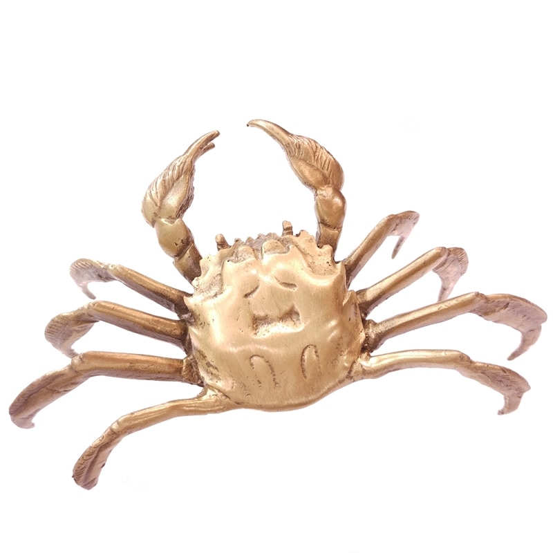 中華金物 638 銅(真鍮)製 蟹 カニ 幅14.5cm | 中華金具、金物、鈴ベル