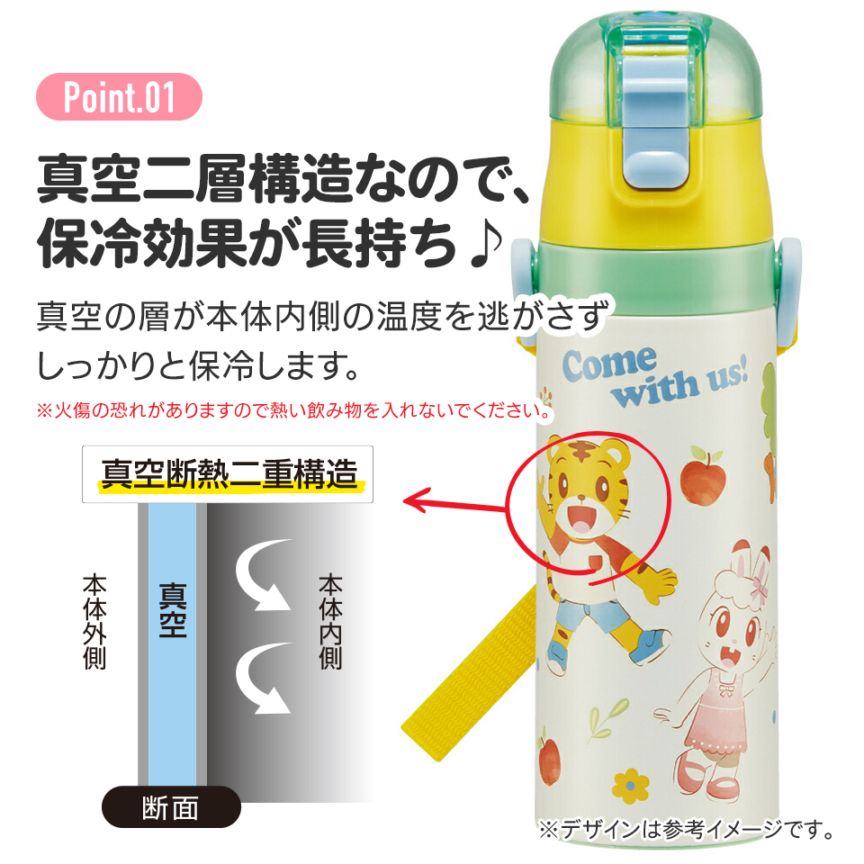 超軽量ダイレクトステンレスボトル 470ml しまじろう23