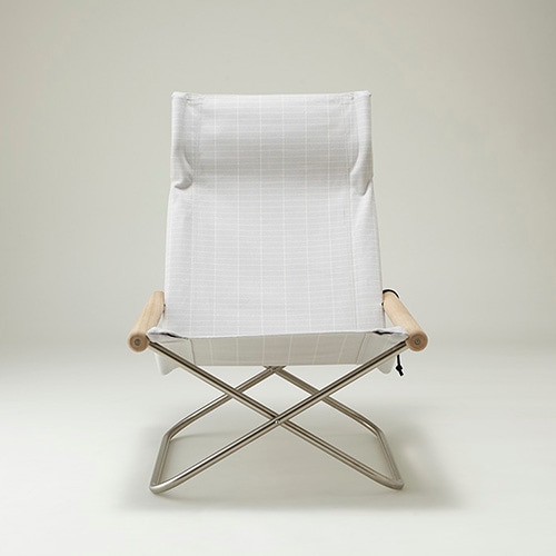 ニーチェアエックス シキリ ソープフィニッシュ / ライトグレー格子