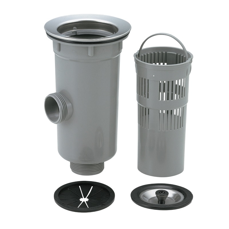 小型排水トラップ G1-1/2ネジ A蓋 樹脂カゴ TO-298NAP | キッチン用