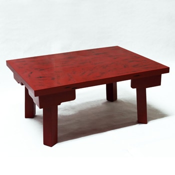 根来塗足折小座卓｜漆器の島安【うるわしうるし】根来塗、インテリア