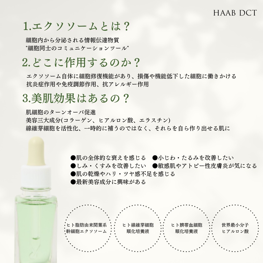 HAAB SKINプレミアムセラム 30ml(エクソソーム) | 株式会社HAAB DCT
