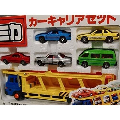 新品] 日本製 カーキャリアセット 5台付き ギフトセット | トミカ 赤箱