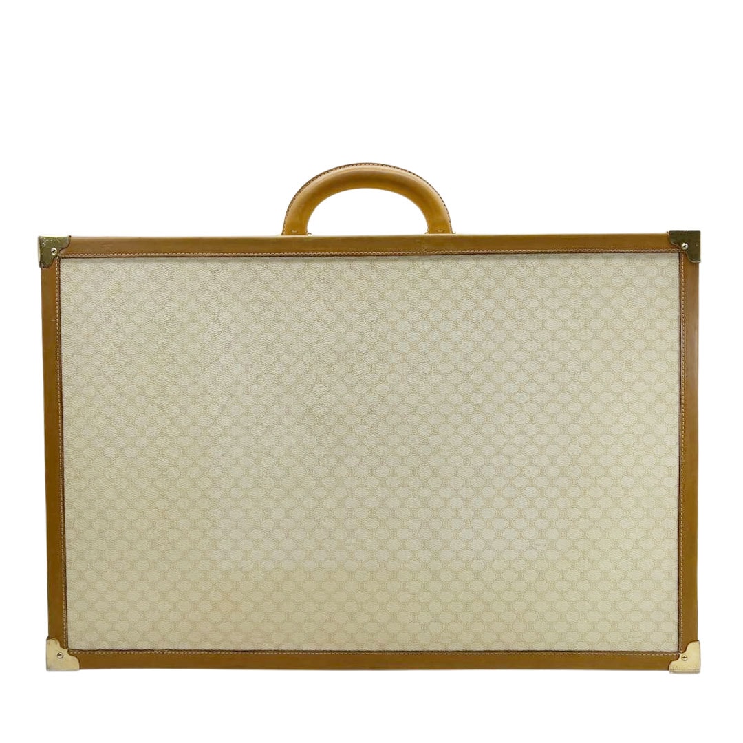 CELINE セリーヌ マカダム柄 ボストンバッグ PVC レザー ブラウン M14